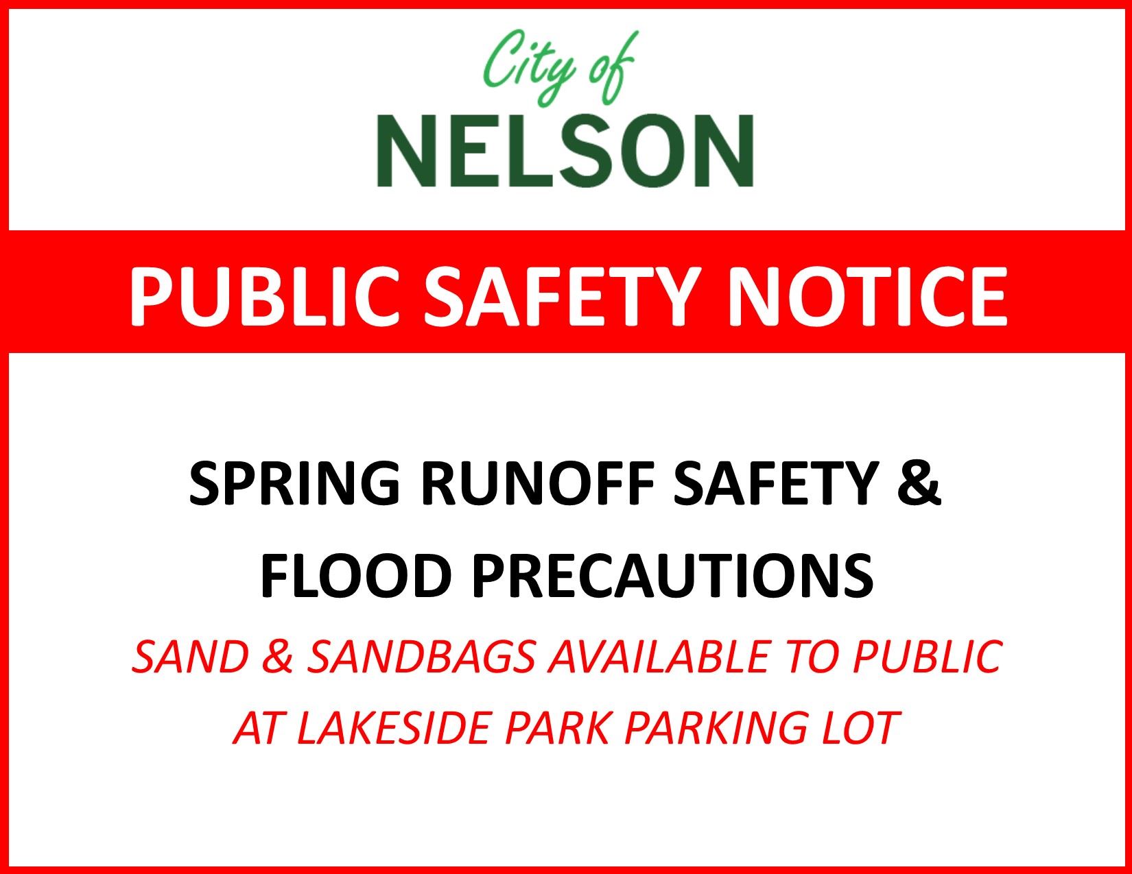 Public Safety Notice Spring Runoff