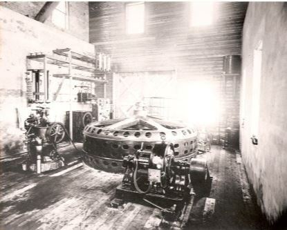 Historic photo of original plant interior