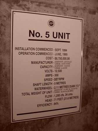 Number 5 unit name plate