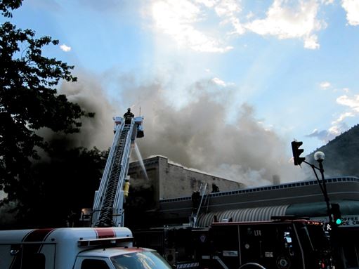 LT-4 attacks via second floor window, with sun highlights Baker Street