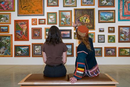 People Enjoying Art in Nelson