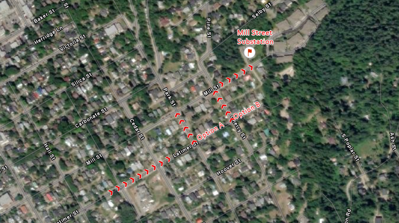 Mill Street Transformer Delivery Map